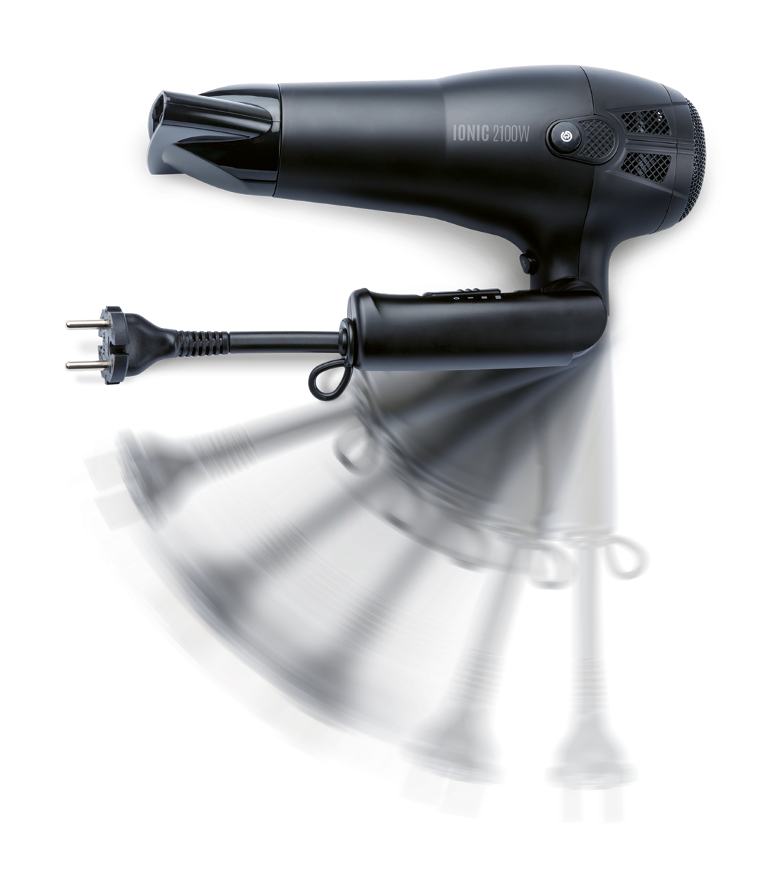 Klappbarer Föhn 1750-2100W Schwarz
