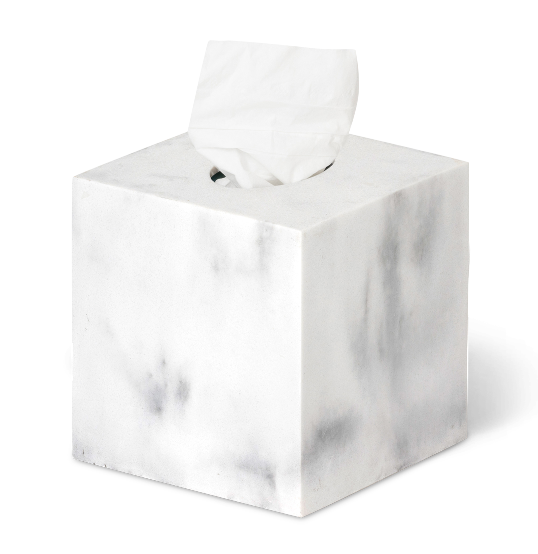 Kosmetiktuchbox | weißer Marmor