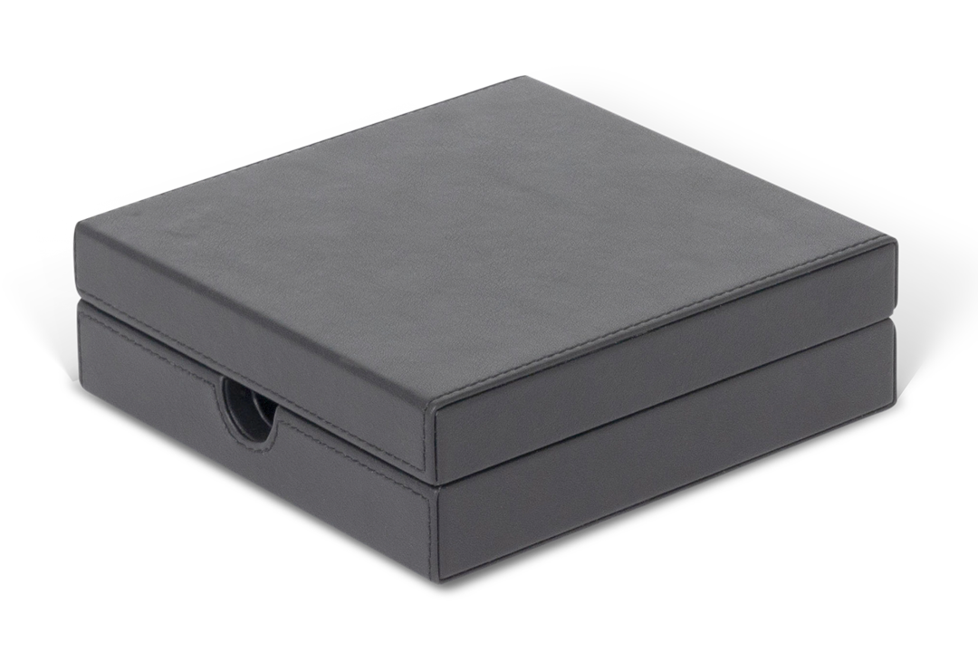 Sachethalter mit Deckel 17x17,5cm | Schwarz