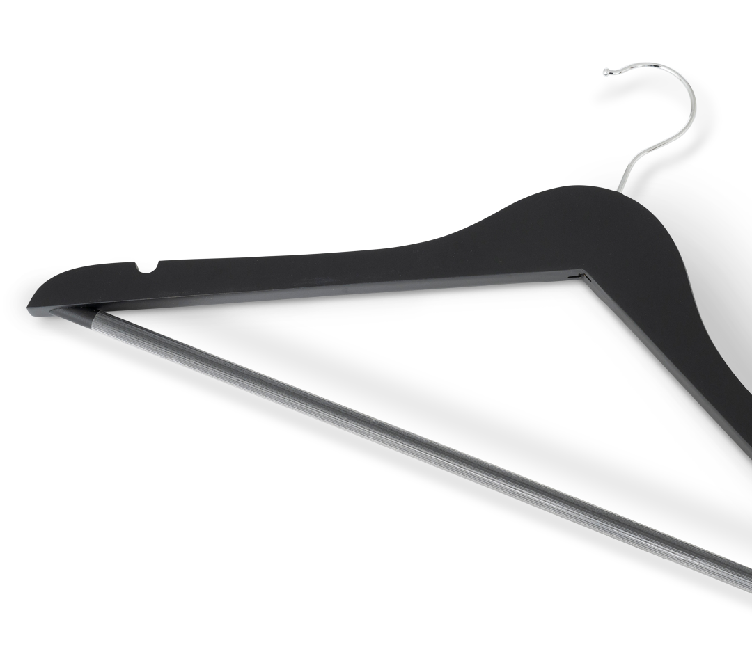 Melville Hanger with hook and bar Black