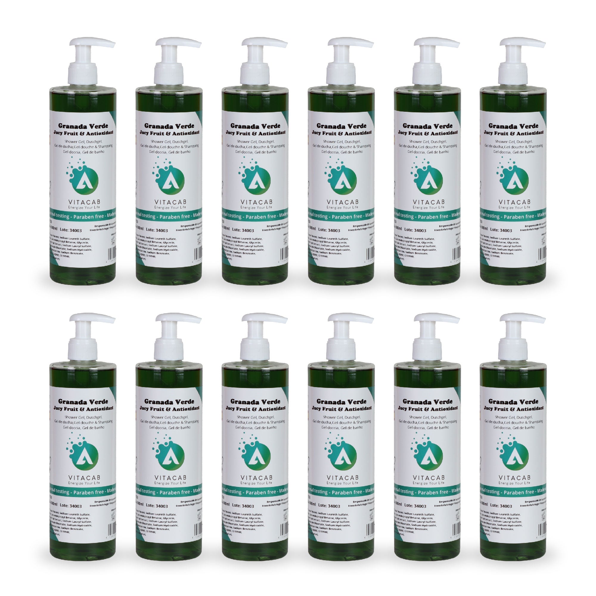 Vitacab - Duschgel Granada 500ml Seifenspender | 12 Stück