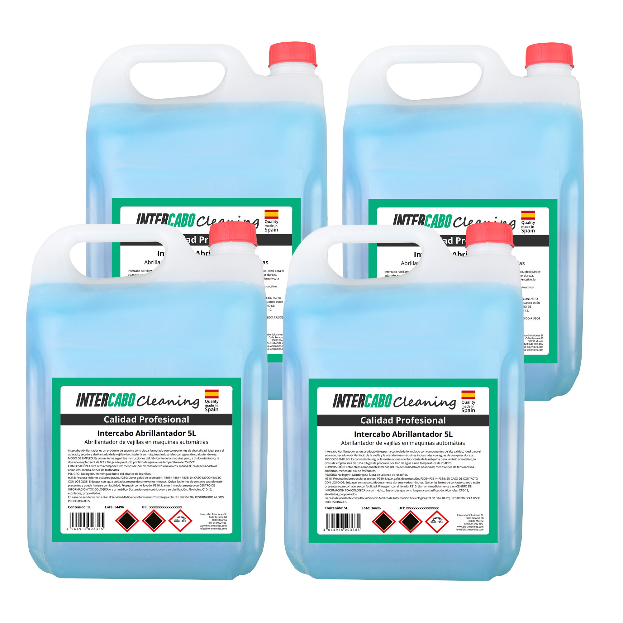 4 x 5L Klarspüler für Geschirrspülmaschinen – Gesamt 20L