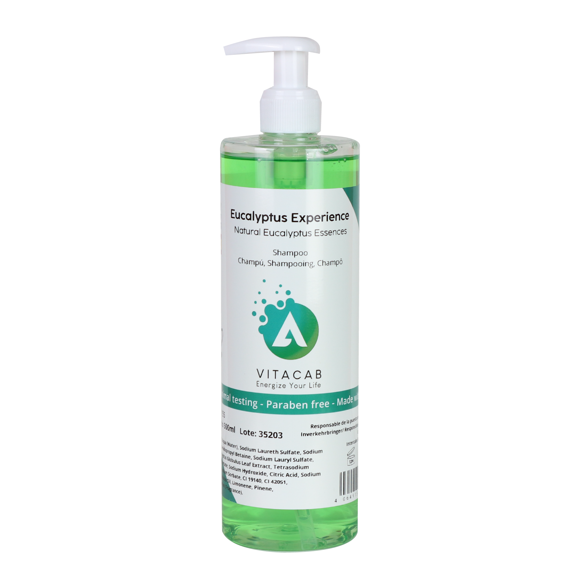 Vitacab - Shampoo Eucalyptus Experience 500 ml | 12 Stück