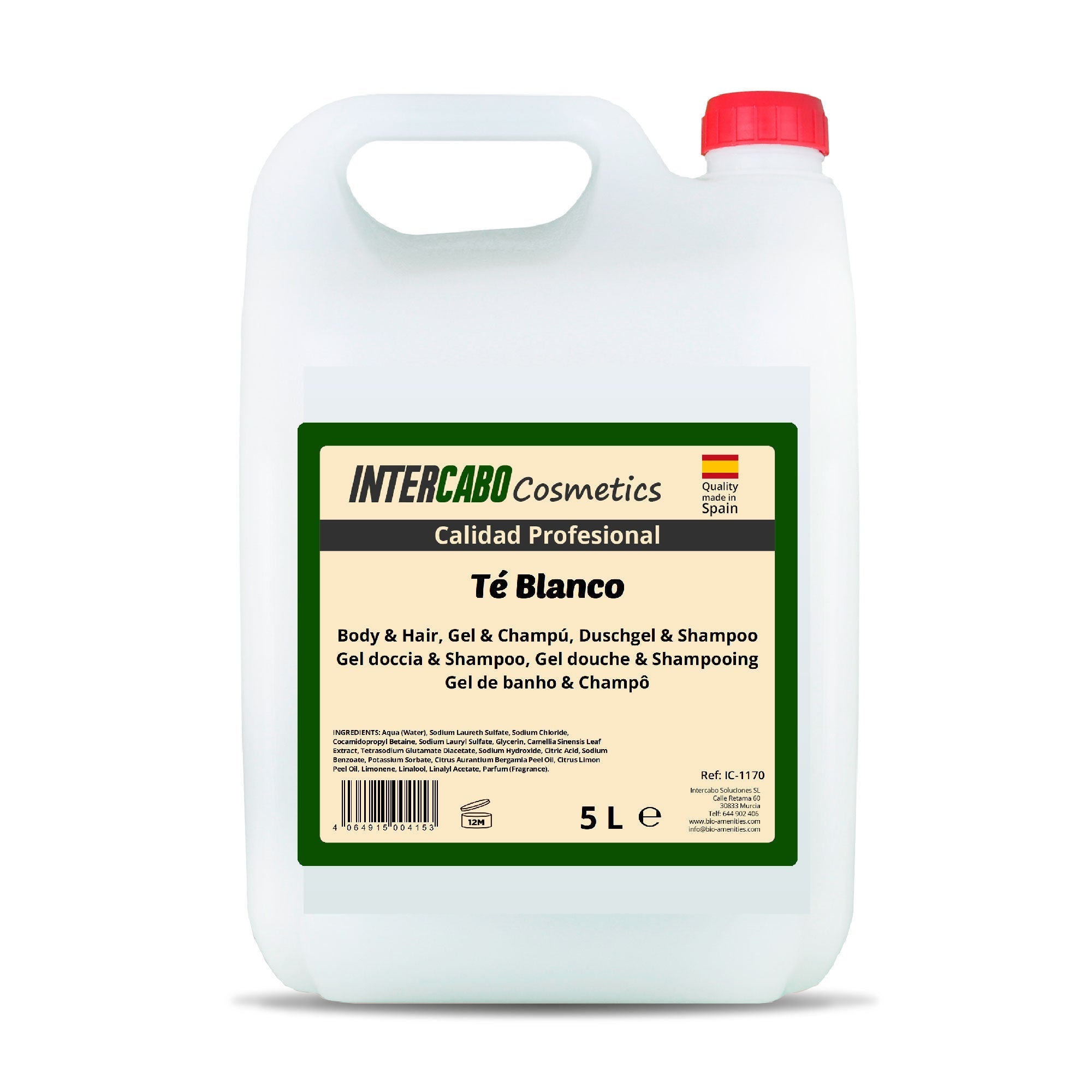 Intercabo Cosmetics Body & Hair Té Blanco & Darjeeling im 5L Kanister