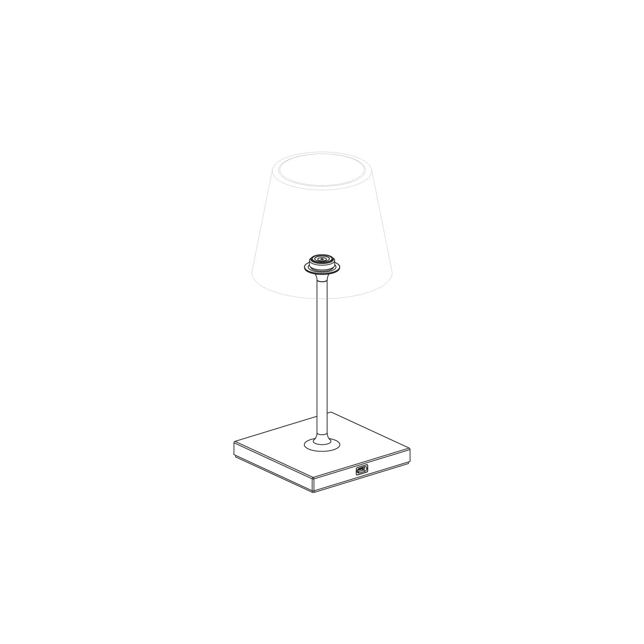 Nuindie mini Ersatzfuß USB-C 250mm nachtschwarz