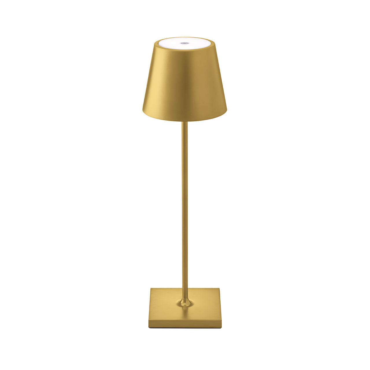 Akku-Tischleuchte Nuindie 380mm goldfarben rund