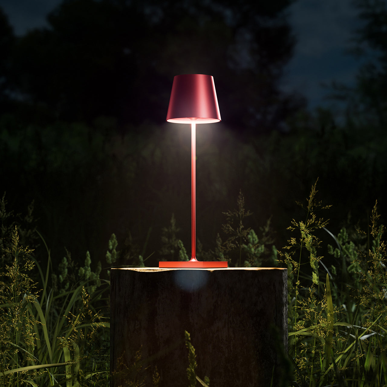 Akku-Tischleuchte Nuindie 380mm kirschrot