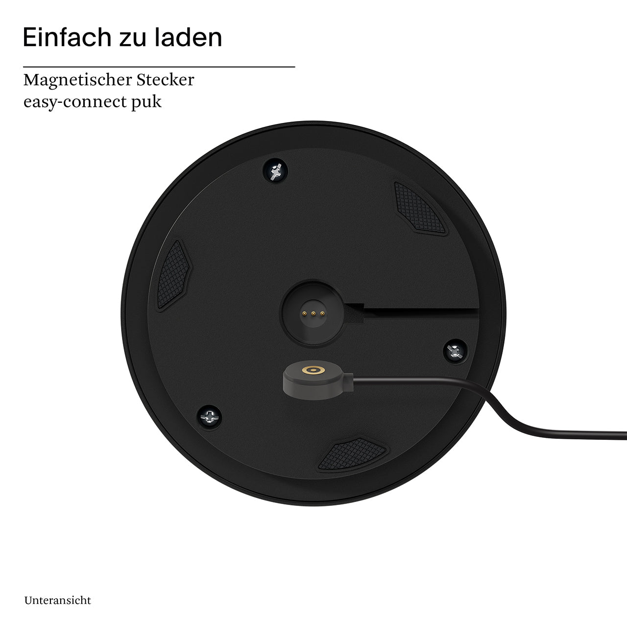 Akku-Glasleuchte Numotion 265mm nachtschwarz