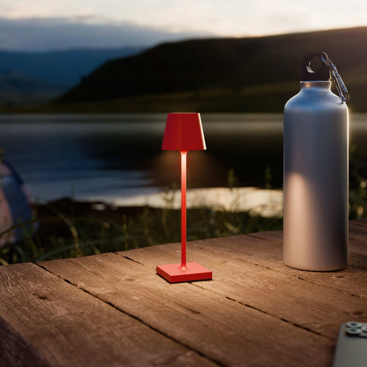 Akku-Tischleuchte Nuindie pocket 210mm feuerrot