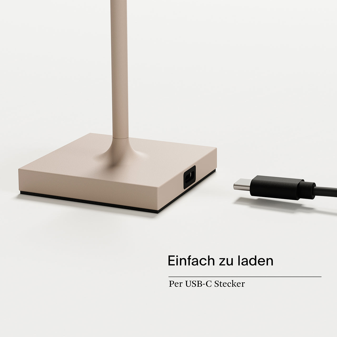 Akku-Tischleuchte Nuindie pocket 210mm dünenbeige