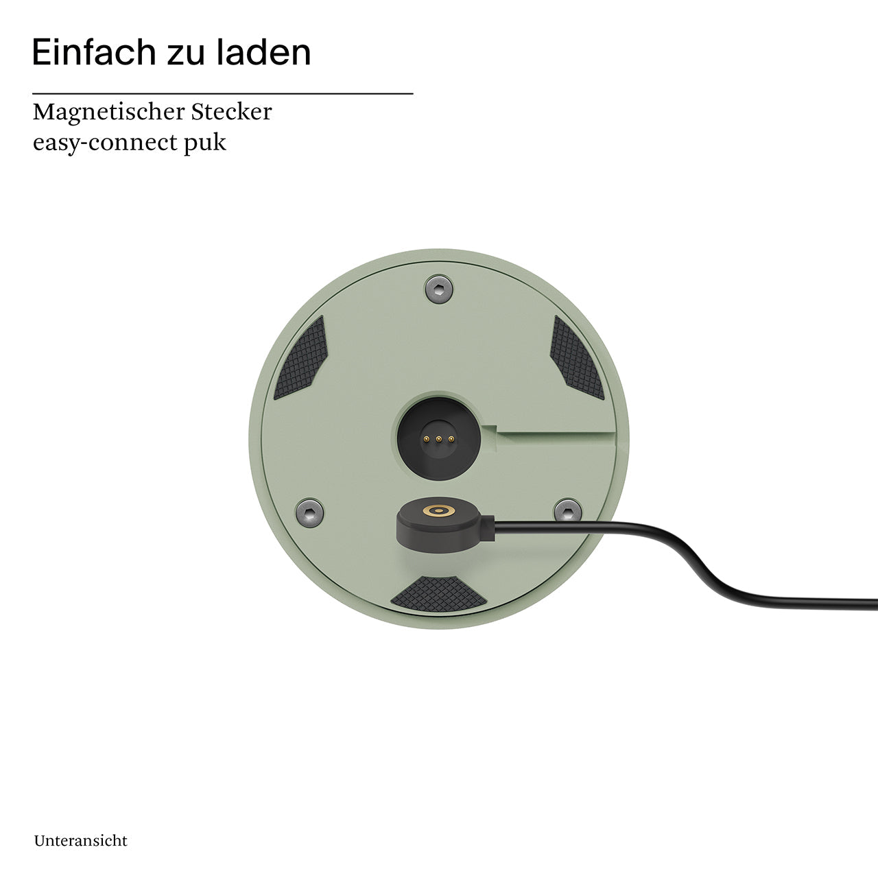Akku-Tischleuchte Nudrop 292mm salbeigrün puk