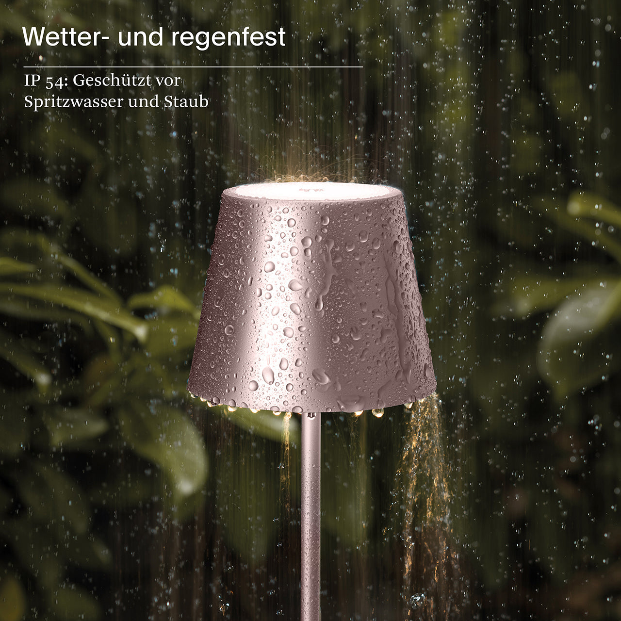 Akku-Tischleuchte Nuindie 380mm rosegold