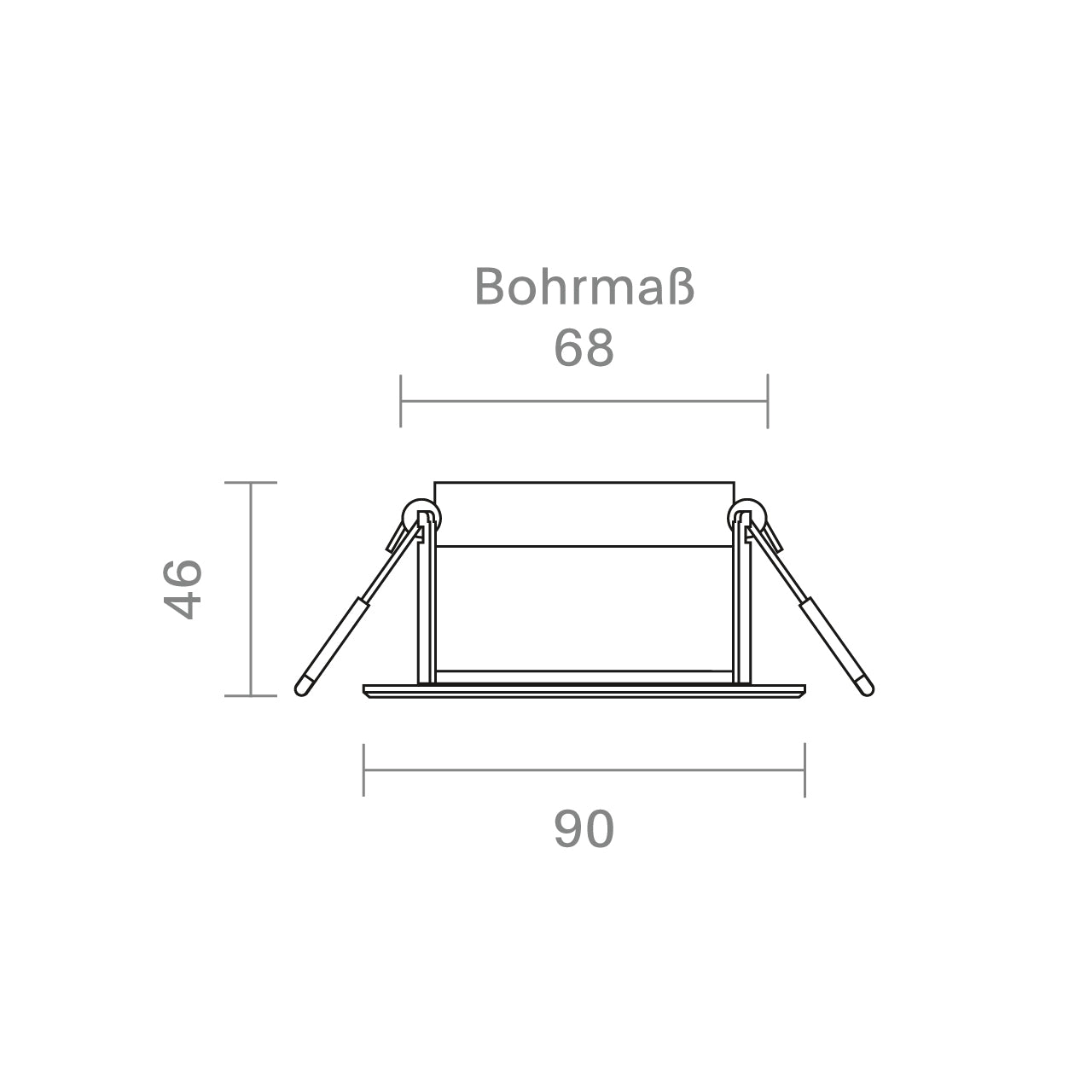 Einbauleuchte Argent IP54 BM68/83mm weiß IP54