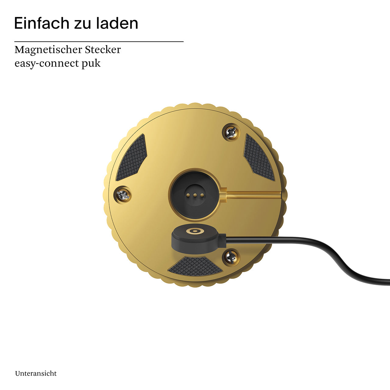 Akku-Tischleuchte Nuflair 245mm goldfarben