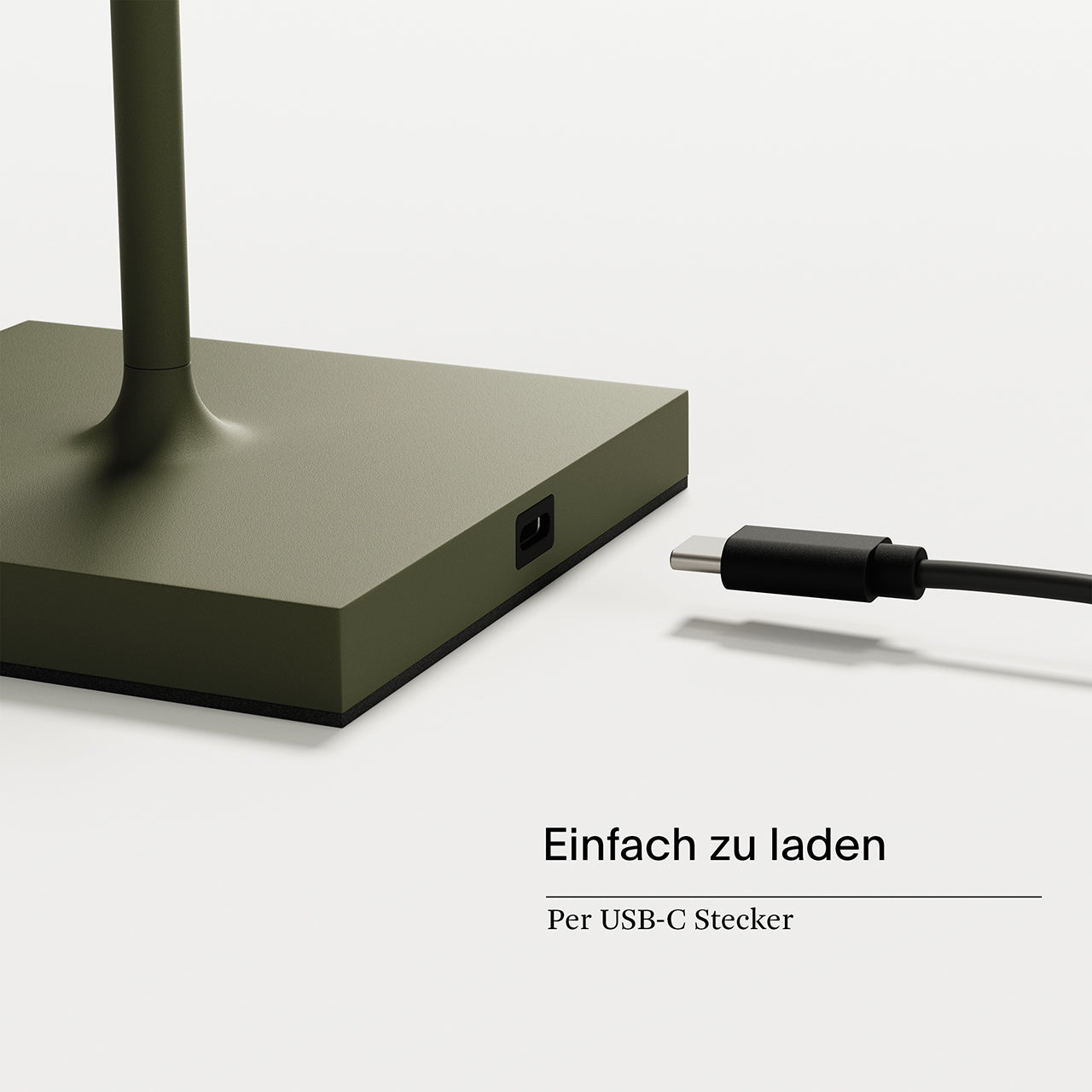 Akku-Stehleuchte Nuindie USB-C 1200mm tannengrün
