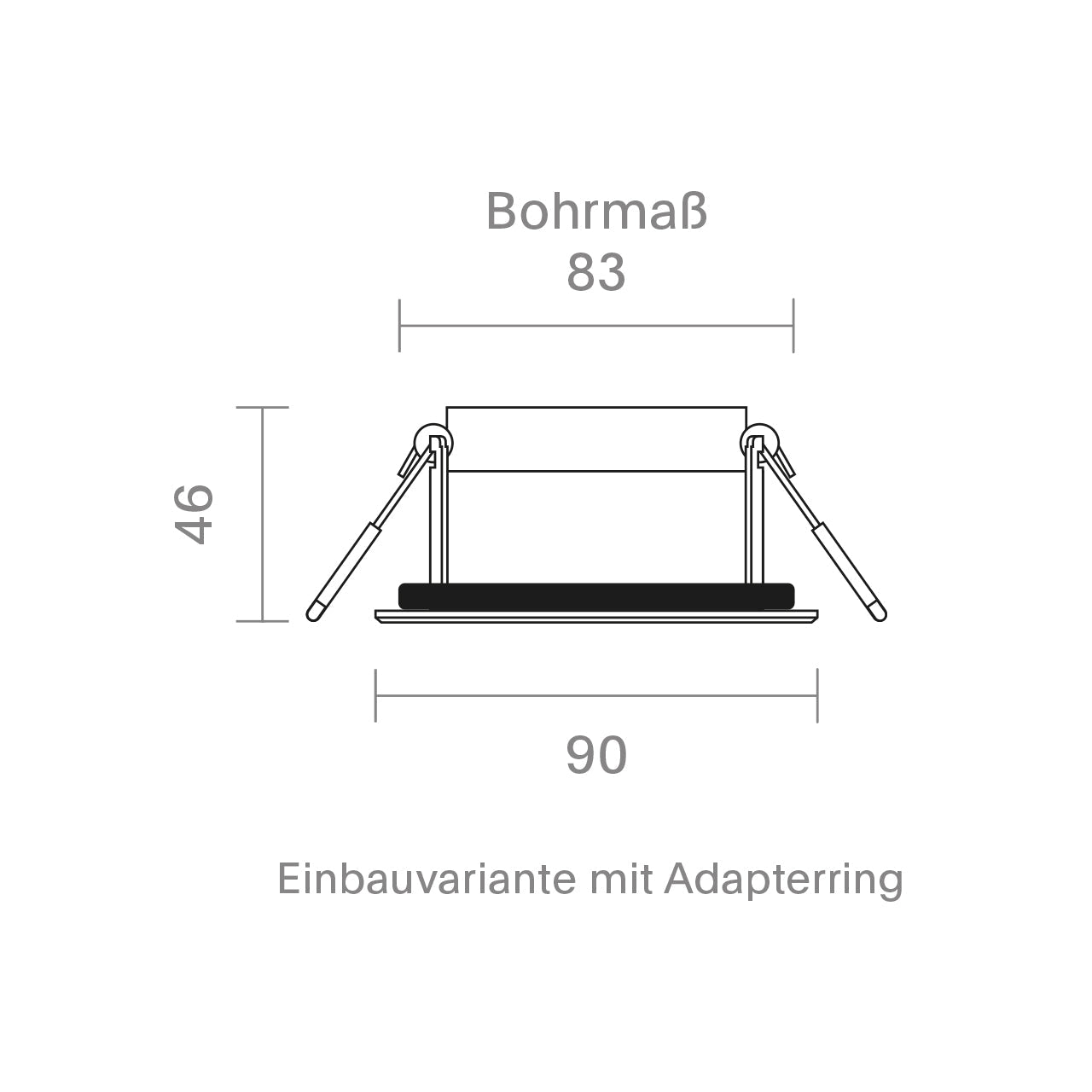 Einbauleuchte Argent IP54 BM68/83mm weiß IP54