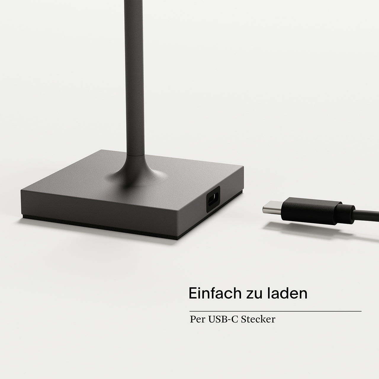 Akku-Tischleuchte Nuindie pocket 210mm graphitgrau