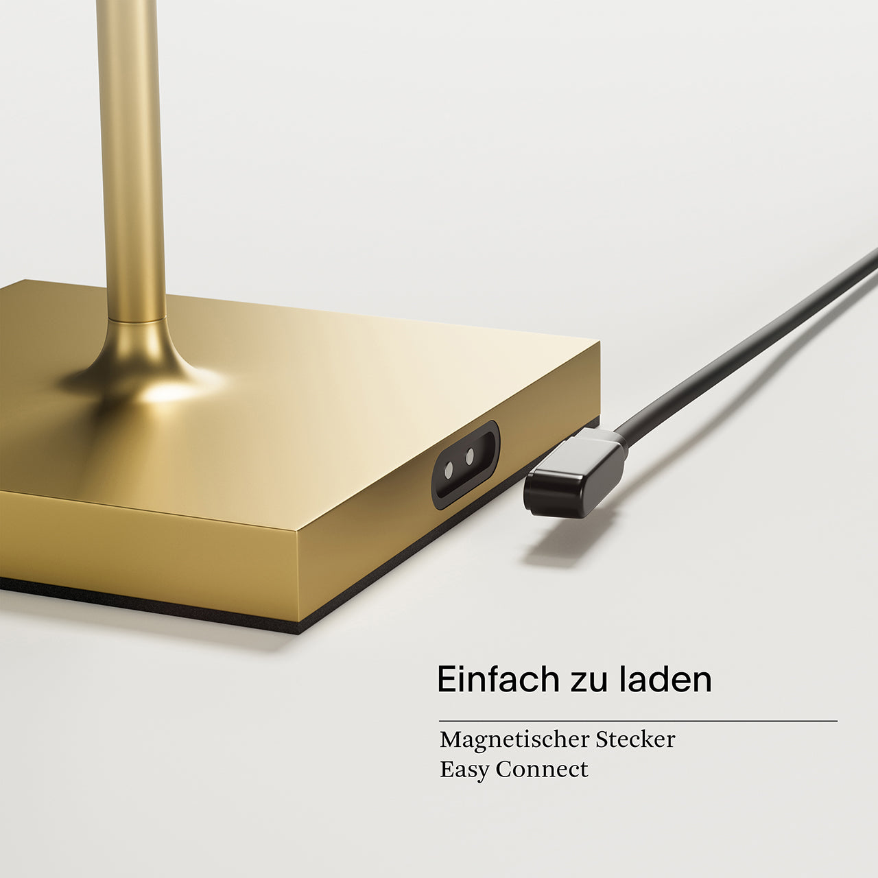 Akku-Stehleuchte Nuindie 1200mm goldfarben rund