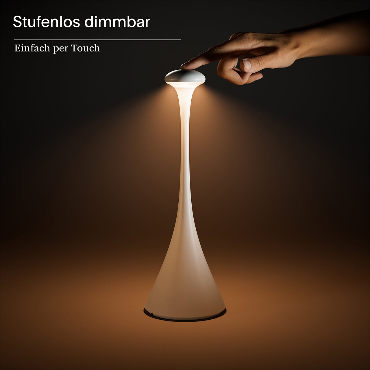 Akku-Tischleuchte Nudrop 292mm dünenbeige puk