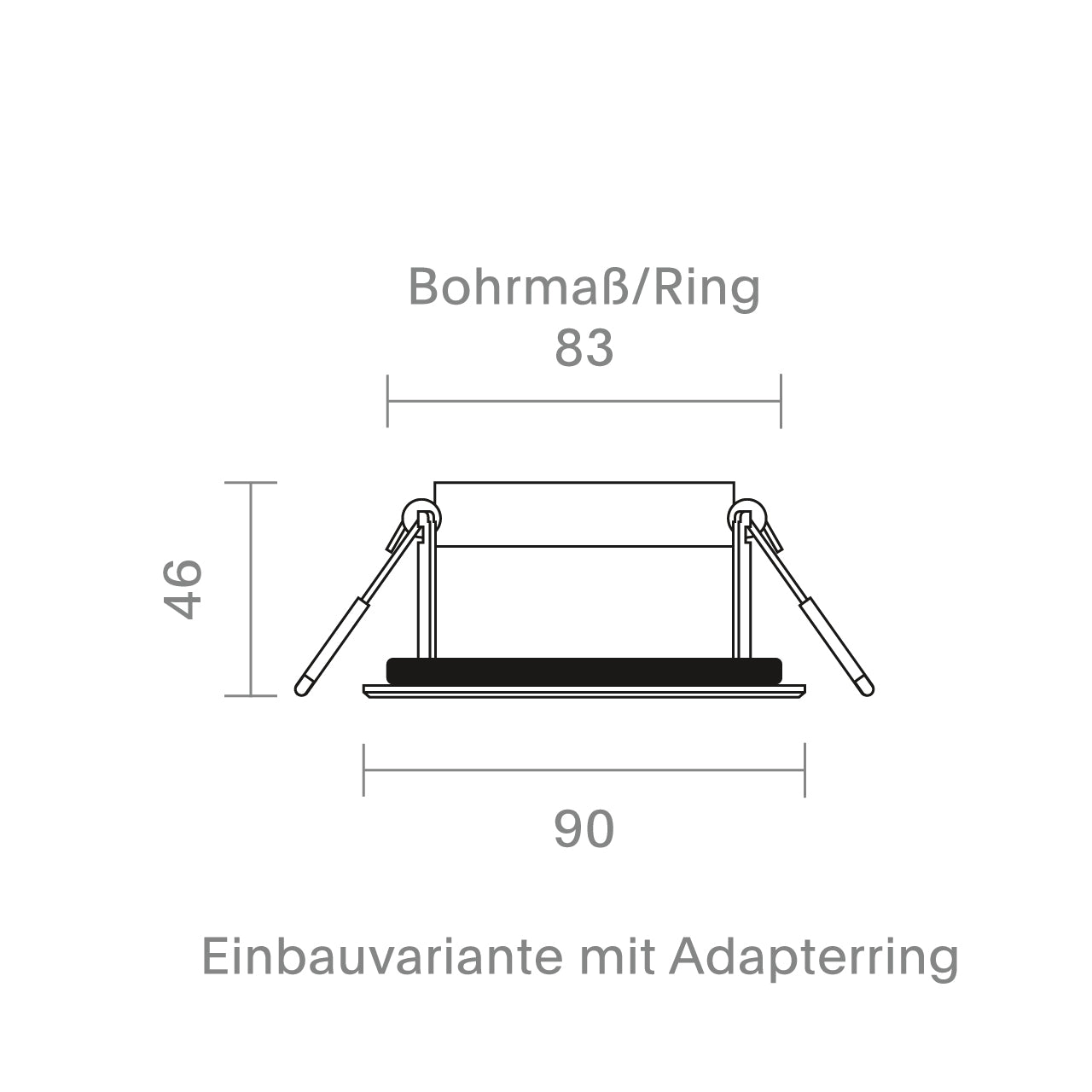 Einbauleuchte Argent IP54 BM68/83mm weiß IP54
