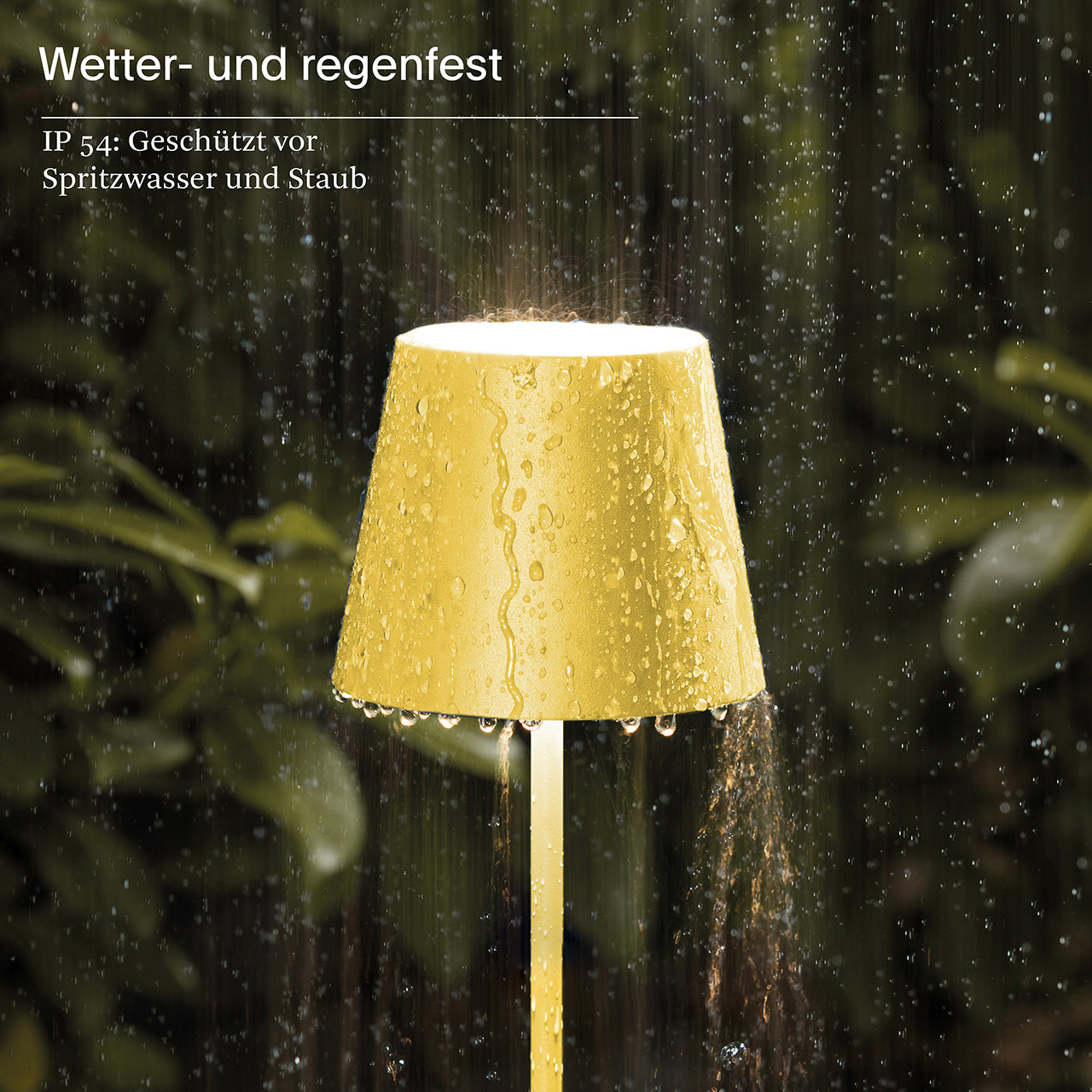 Akku-Stehleuchte Nuindie 1200mm sonnengelb rund