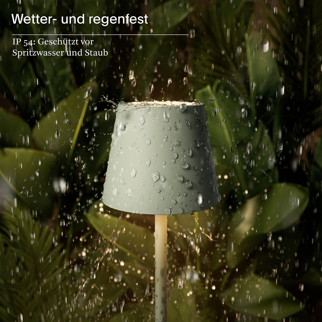 Akku-Tischleuchte Nuindie pocket 210mm salbeigrün