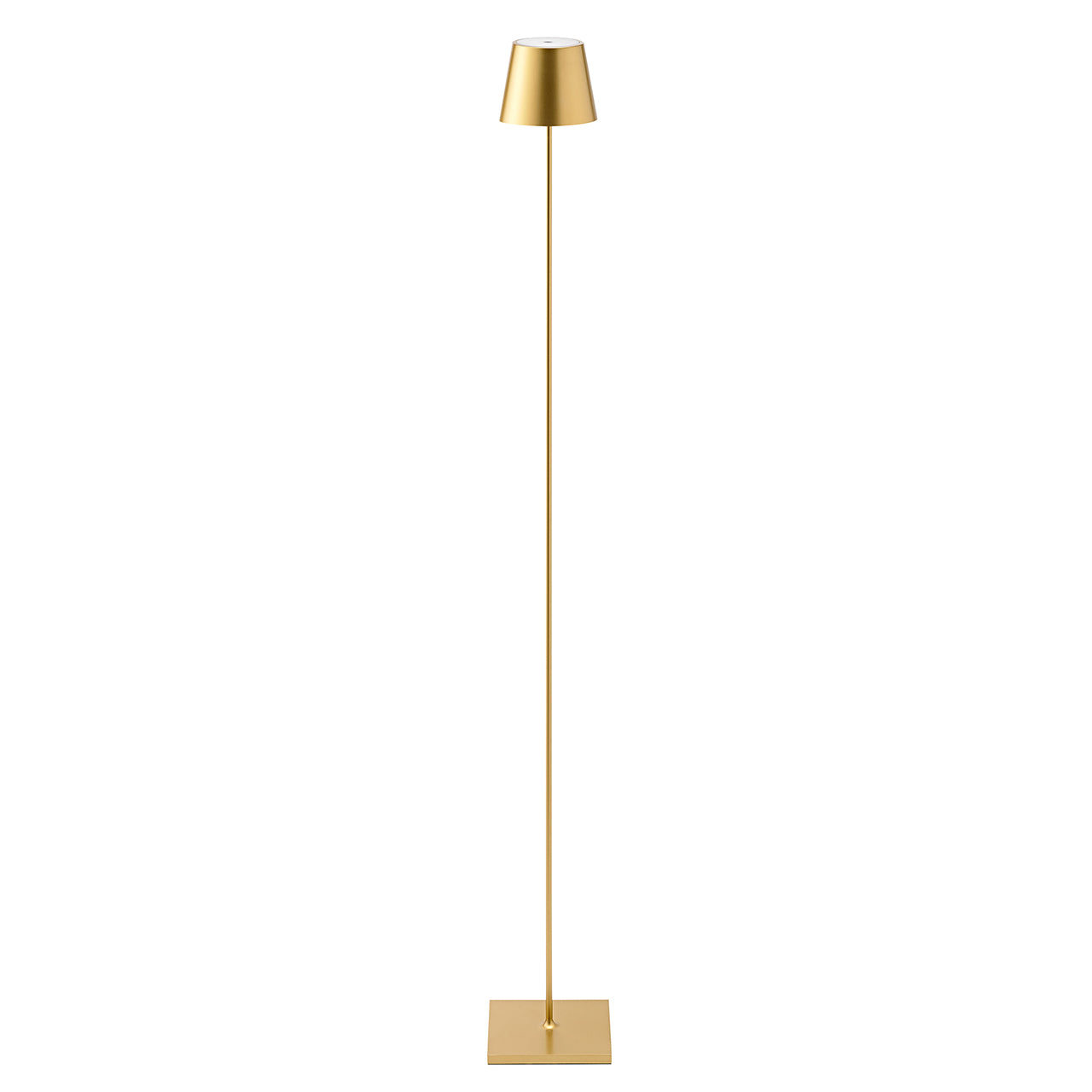 Akku-Stehleuchte Nuindie 1200mm goldfarben rund