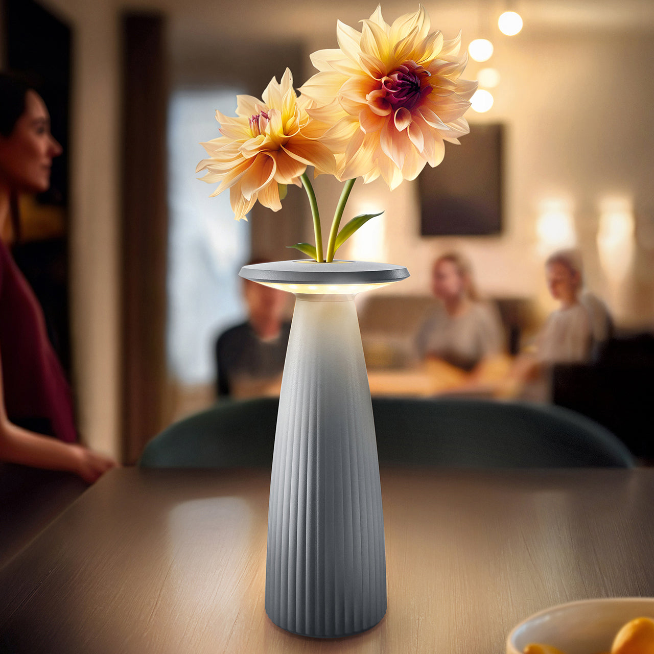 Akku-Tischleuchte Nuflair 245mm nebelgrau