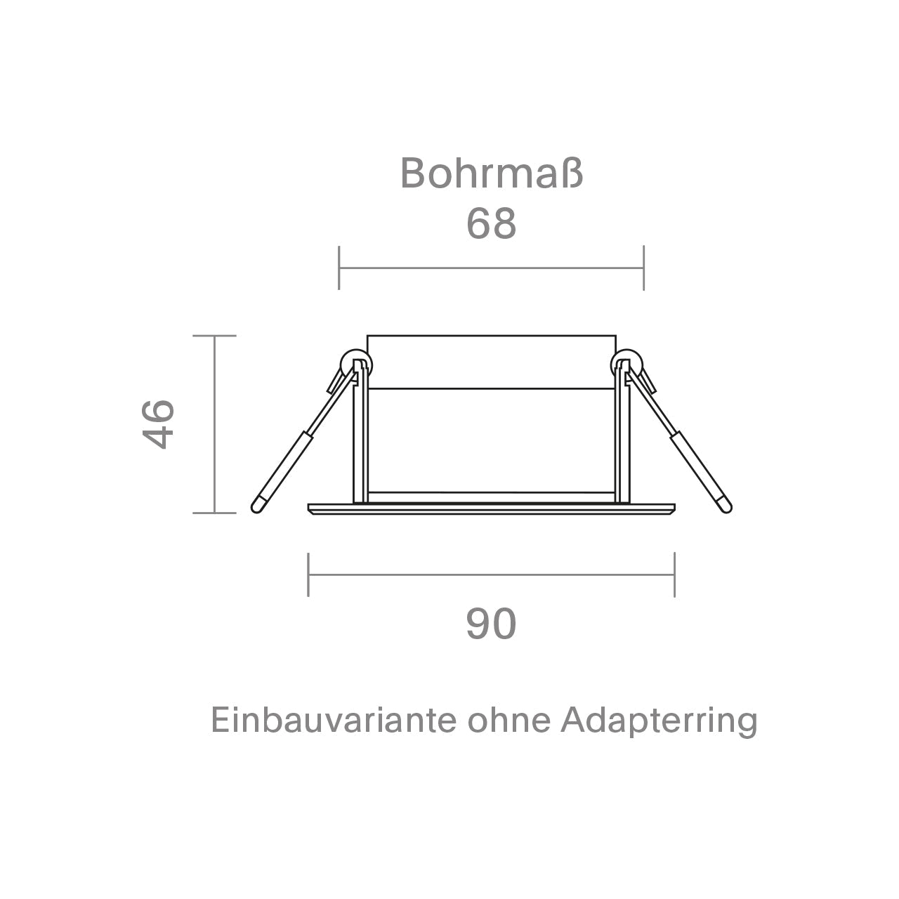 Einbauleuchte Argent IP54 BM68/83mm weiß IP54