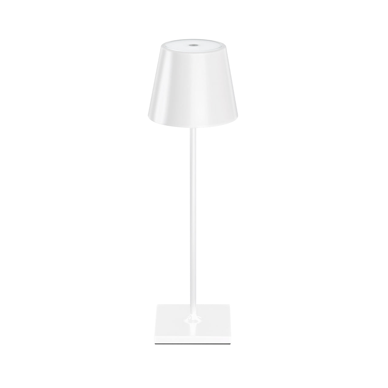 Akku-Tischleuchte Nuindie 380mm schneeweiß rund