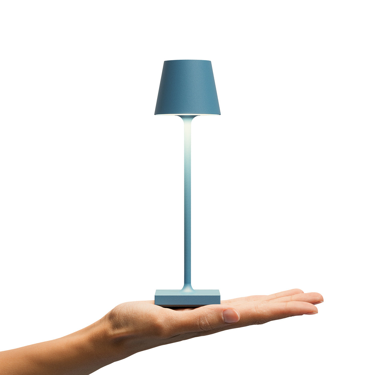 Akku-Tischleuchte Nuindie pocket 210mm delfinblau