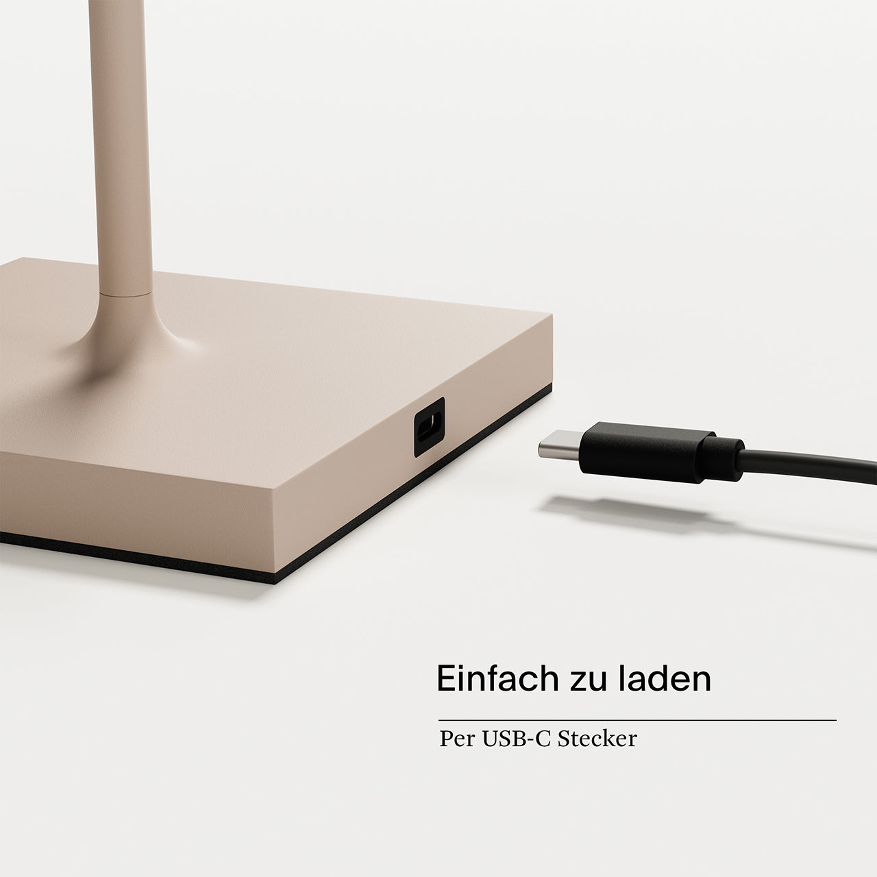 Akku-Stehleuchte Nuindie USB-C 1200mm dünenbeige