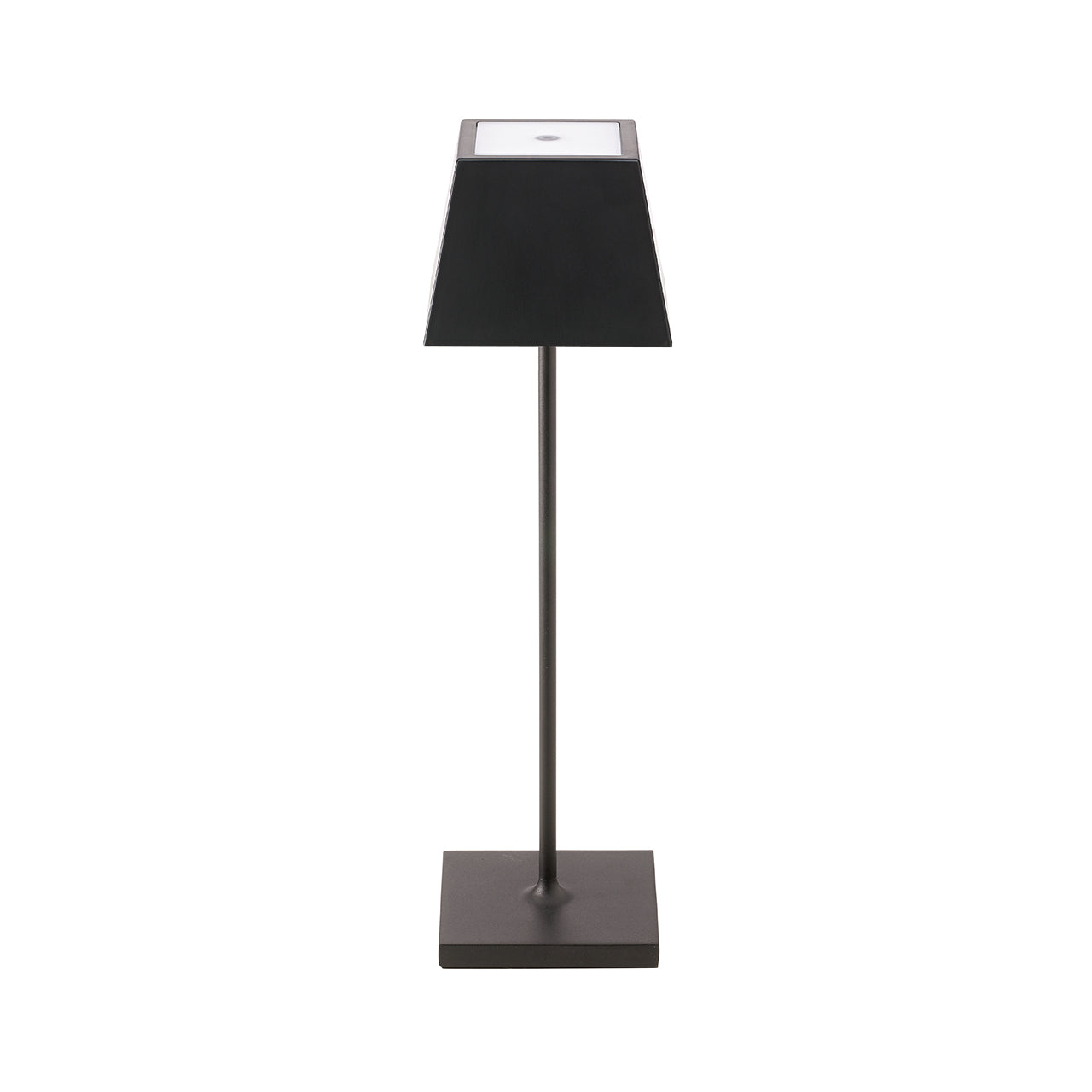 Akku-Tischleuchte Nuindie 370mm nachtschwarz eckig
