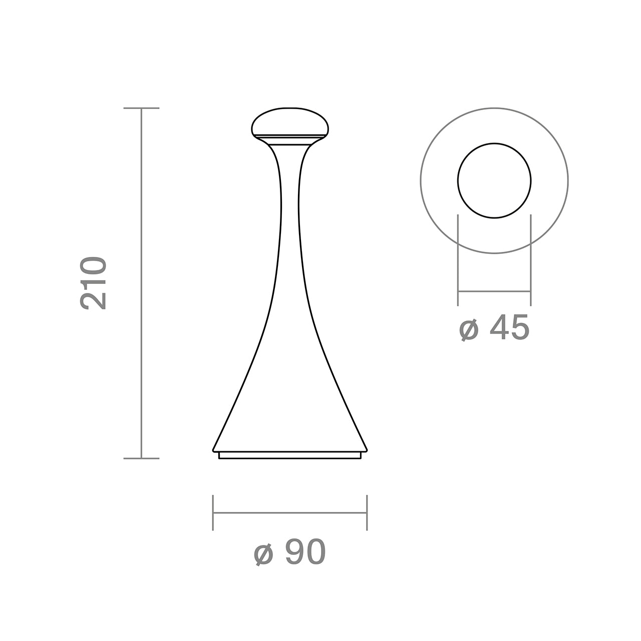 Akku-Tischleuchte Nudrop mini