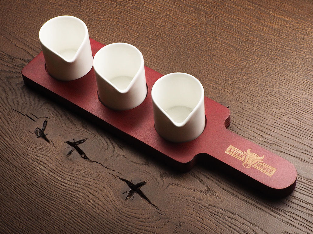 Wooden 3 Shot Serving Board 1863121