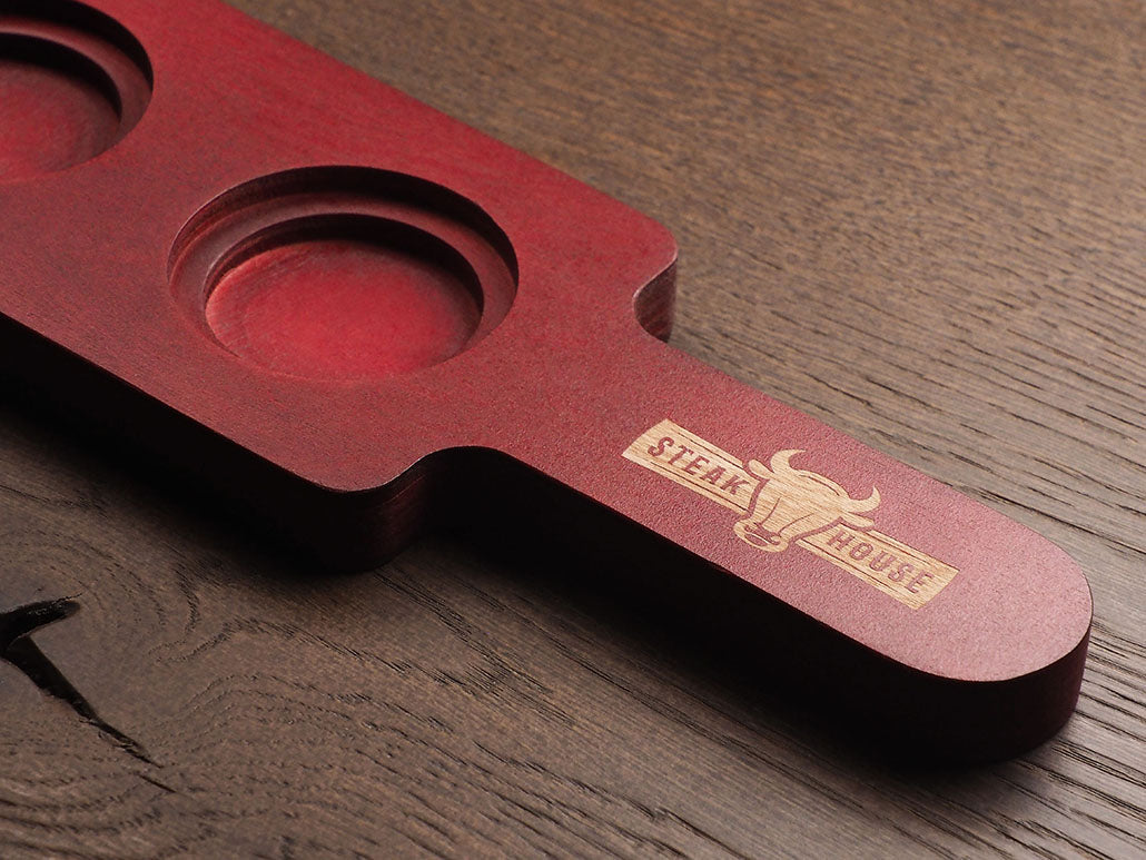Wooden 3 Shot Serving Board 1863121