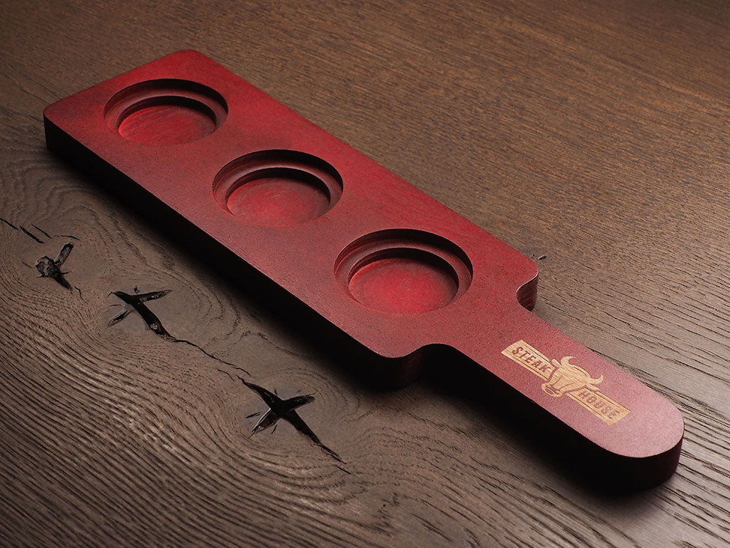 Wooden 3 Shot Serving Board 1863121