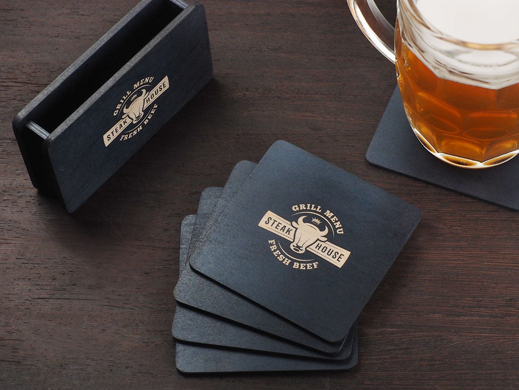 Wooden box with 4 coasters 1871121