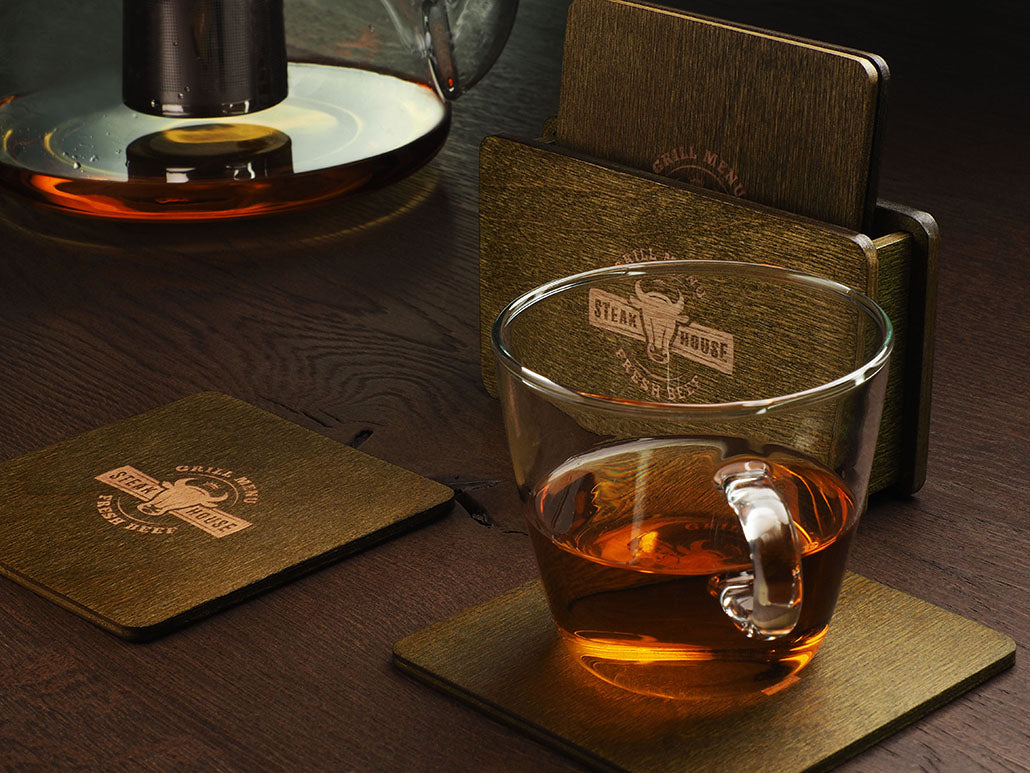 Wooden box with 4 coasters 1871121